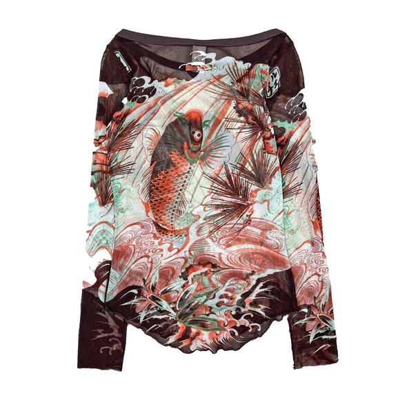 Koi Fish Mesh L/S Top & Pants - Picture 3 of 7